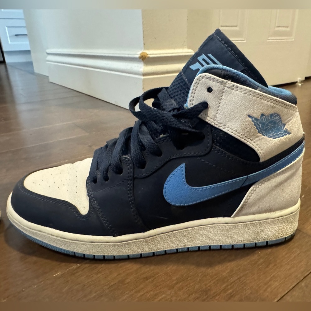 Blue Nike kicks